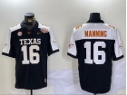 Texas Longhorns #16 Arch Manning Black with White Shoulder 100th Patch F.U.S.E Limited Jersey