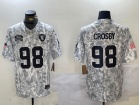 Las Vegas Raiders #98 Maxx Crosby Arctic Camo 2024 Salute to Service Limited Jersey