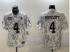 Dallas Cowboys #4 Dak Prescott Arctic Camo 2024 Salute to Service Limited Jersey