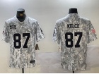 Kansas City Chiefs #87 Travis Kelce Arctic Camo 2024 Salute to Service Limited Jersey