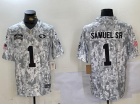 San Francisco 49ers #1 Deebo Samuel Sr. Arctic Camo 2024 Salute to Service Limited Jersey