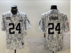 Cleveland Browns #24 Nick Chubb Arctic Camo 2024 Salute to Service Limited Jersey