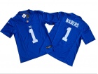 New York Giants #1 Malik Nabers Blue Vapor F.U.S.E. Limited Jersey