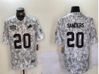 Detroit Lions #20 Barry Sanders Arctic Camo 2024 Salute to Service Limited Jersey