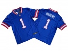 New York Giants #1 Malik Nabers Blue Throwback F.U.S.E. Limited Jersey