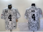 Kansas City Chiefs #4 Rashee Rice Arctic Camo 2024 Salute to Service Limited Jersey