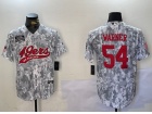 San Francisco 49ers #54 Fred Warner Arctic Camo Salute to Service Baseball Jersey