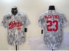 San Francisco 49ers #23 Christian Mccaffrey Arctic Camo Salute to Service Baseball Jersey