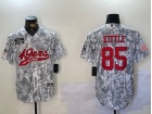 San Francisco 49ers #85 George Kittle Arctic Camo Salute to Service Baseball Jersey