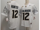 Colorado Buffaloes #12 Travis Hunter White with Black Number 2024 F.U.S.E Limited Jersey