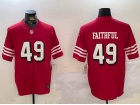 San Francisco 49ers #49 The Faithful Red Throwback Limited Jersey