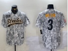 Pittsburgh Steelers #3 Russell Wilson Arctic Camo Salute to Service Baseball Jersey