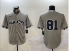 New York Yankees #81 Grey Cool Base Jersey