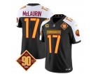 Washington Commanders #17 Terry McLaurin Black with White Shoulders C/90th Patch F.U.S.E Limited Jersey