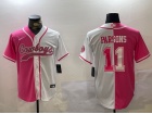 Dallas Cowboys #11 Micah Parsons White/Pink Split Baseball Jersey