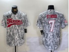 Houston Texans #7 C.J. Stroud Arctic Camo Salute to Service Baseball Jersey