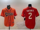 Denver Broncos #2 Pat Surtain Orange Baseball Jersey