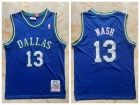 Dallas Mavericks #13 Steve Nash Blue Throwback Jersey