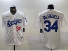 Los Angeles Dodgers #34 Fernando Valenzuela White Players Limited Jersey