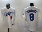 Los Angeles Dodgers #8 Kike Hernandez White Players Limited Jersey