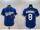 Los Angeles Dodgers #8 Kike Hernandez Blue Players Limited Jersey