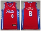 Philadelphia 76ers #8 Paul George Red Jersey