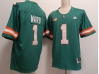 Miami Hurricanes #1 Cam Ward Green F.U.S.E Limited Jersey