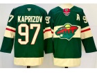 Fanatics Minnesota Wild #97 Kirill Kaprizov Green with A Patch Jersey