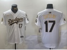 Los Angeles Dodgers #17 Shohei Ohtani White Golden with 2024 WS Patch & 34 Patch Players Limited Jersey