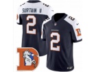 Chicago Bears #2 DJ Moore Blue with White Shoulders Limited Jersey