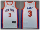 New York Knicks #3 Josh Hart White Pinstripes 2024-25 City Jersey