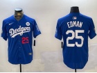 Los Angeles Dodgers #25 Tommy Edman Blue with 2024 WS Patch & 34 White Patch Players Limited Jersey