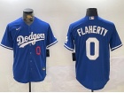 Los Angeles Dodgers #0 Jack Flaherty Blue Players Limited Jersey