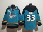 Detroit Pistons #33 Grant Hill Teal Hoodie