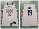 Denver Nuggets #15 Nikola Jokic 2024-25 White 5280 City Jersey