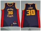 Golden State Warriors #30 Stephen Curry Navy Blue 2024-25 City Jersey