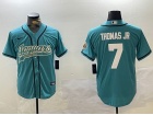 Jacksonville Jaguars #7 Brian Thomas Jr. Teal Baseball Jersey