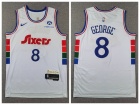 Philadelphia 76ers #8 Paul George White 2024-25 City Jersey