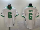 Philadelphia Eagles #6 DeVonta Smith White Throwback Limited Jersey