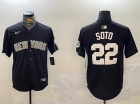 New York Yankees #22 Juan Soto Black Fashion Jersey