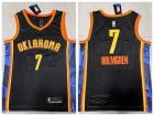 Oklahoma City Thunder #7 Chet Holmgren Black 2024-25 City Jersey