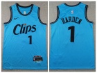 Los Angeles Clippers #1 James Harden Blue 2024-25 City Jersey