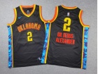 Youth Oklahoma City Thunder #2 Gilgeous-Alexander Black 2024-25 City Jersey