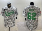 Philadelphia Eagles #62 Jason Kelce Arctic Camo 2024 Salute to Service Baseball Jersey