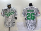 Philadelphia Eagles #26 Saquon Barkley Arctic Camo 2024 Salute to Service Baseball Jersey