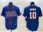 Buffalo Bills #10 Cole Beasley Blue Baseball Jersey