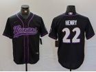 Baltimore Ravens #22 Derrick Henry Black Baseball Jersey