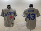 Los Angeles Dodgers #43 Anthony Banda Grey Players Limited Jersey