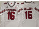 South Carolina Gamecocks #16 LaNorris Sellers White Jersey