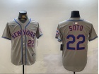 New York Mets #22 Juan Soto Grey Players Limited Jersey